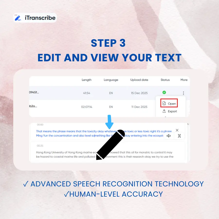 Edit and View Your Text