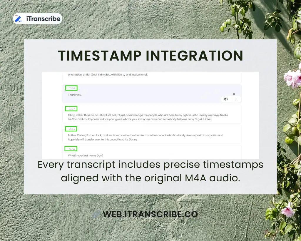 Timestamp Integration 