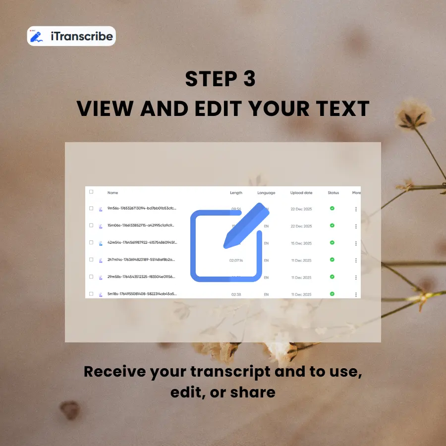 View and Edit Your Text