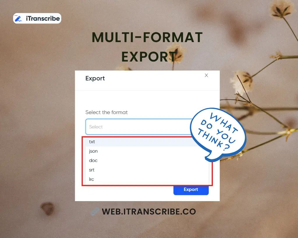 Multi-Format Export